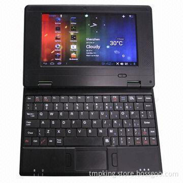 7-inch A10 Wi-Fi Mini Laptop with 1GB DDR/4GB NAND Flash/Google's Android 4.0.3 System, 1.2GHz